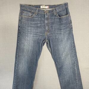 Levis 505 Vintage 90s Denim Jeans Size 38x34 (Hemmed to 32) MADE IN USA VTG